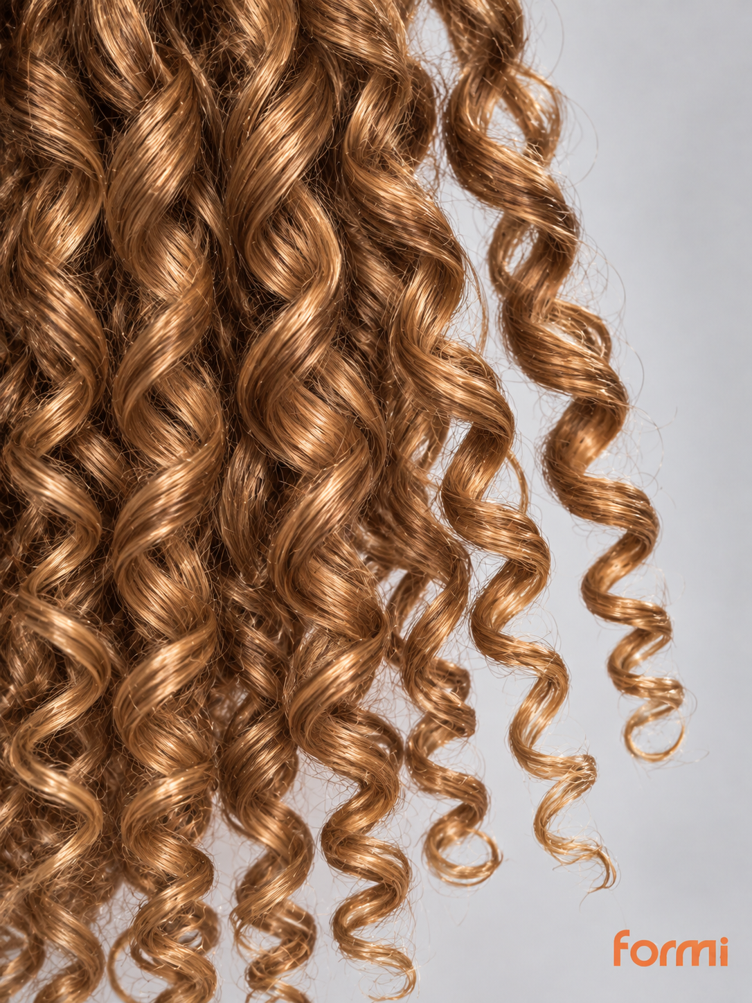 #27 honey blonde long spiral curly human hair wig back view