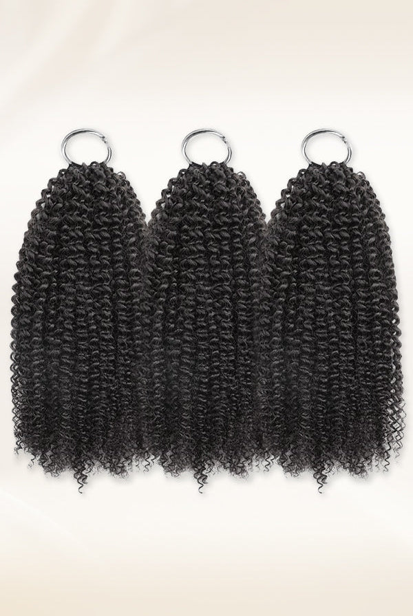 Kinky Curly Human Crochet Hair Extensions