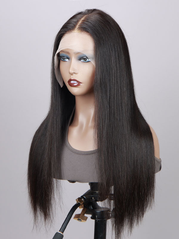 FORMI Long Straight 13x4 HD Transparent Frontal Lace Pre-Plucked Melting Transparent Lac