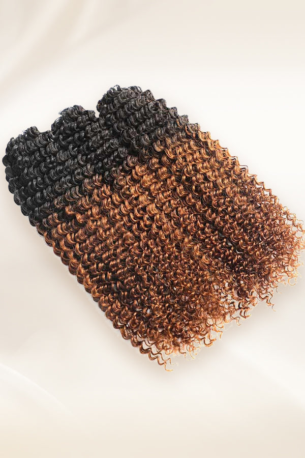 #T1B/30 Color Kinky Curly Human Crochet Hair Extension