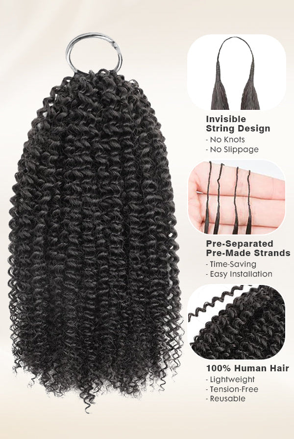 Kinky Curly Human Crochet Hair Extensions