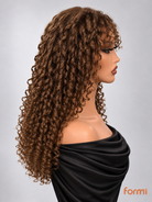 Deep side part body wave lace front wig hairline detail