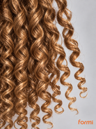 #27 honey blonde long spiral curly human hair wig back view