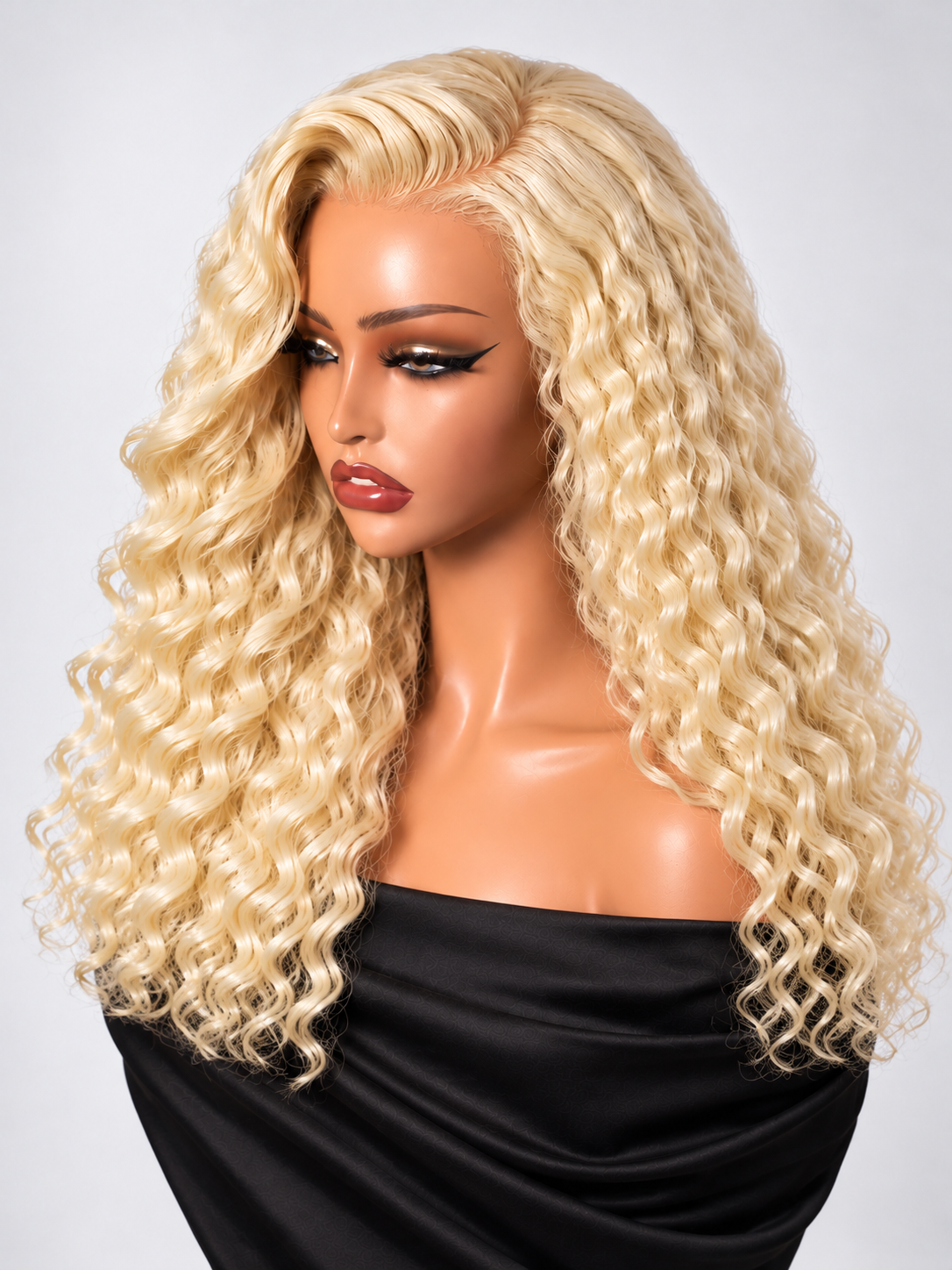 FORMI 613 Blonde Deep Wave 13x4 Lace Front Human Hair Wig.