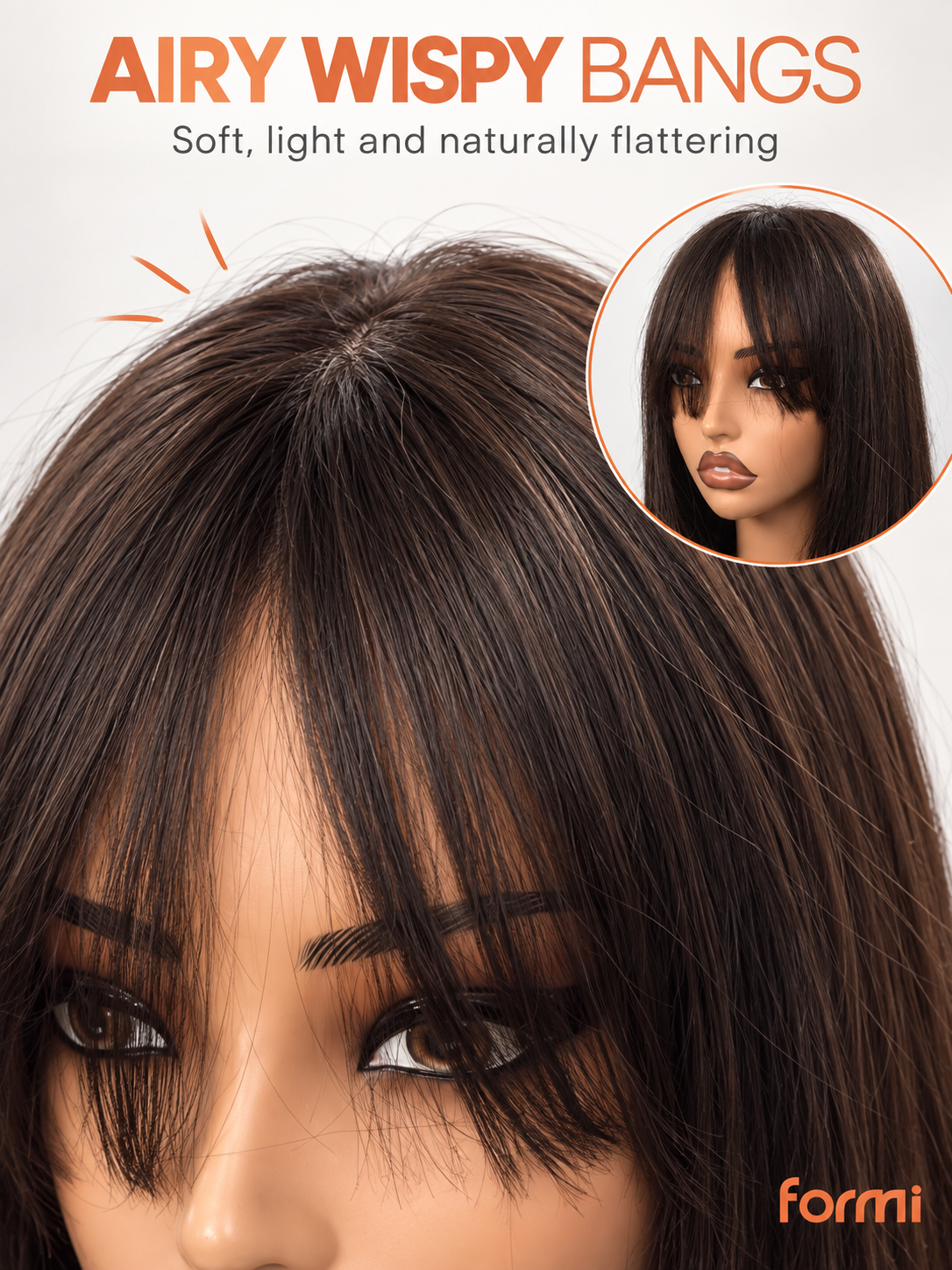 #1B/30 straight human hair wig showing bangs and face-framing layers