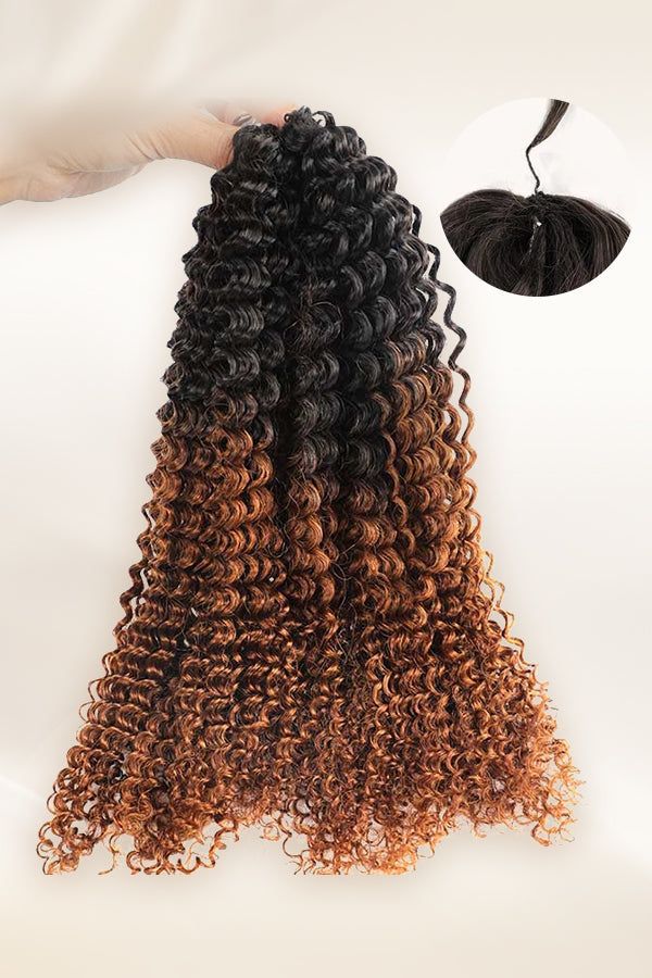 #T1B/30 Color Kinky Curly Human Crochet Hair Extension