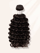 Deep Wave Natural Black Human Hair Bundles 1/2/3/4 Pcs Hair Extensions