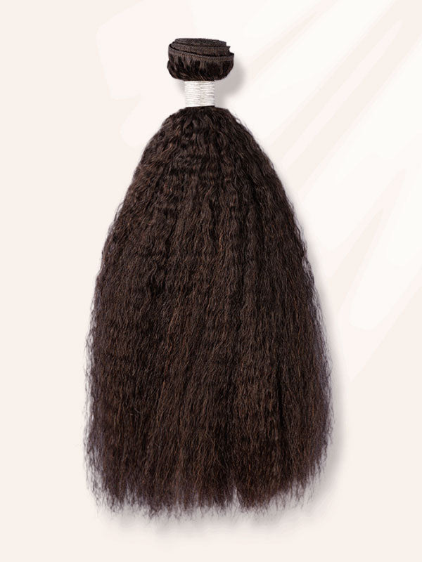 Kinky Straight&nbsp;Natural Black Human Hair Bundles 1/2/3/4 Pcs Hair Extensions