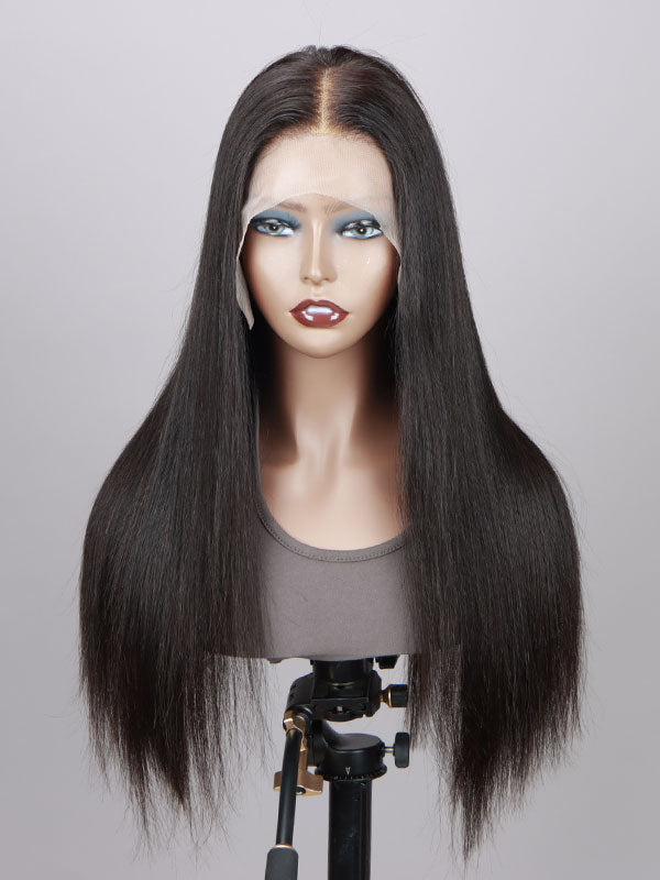 FORMI Long Straight 13x4 HD Transparent Frontal Lace Pre-Plucked Melting Transparent Lac