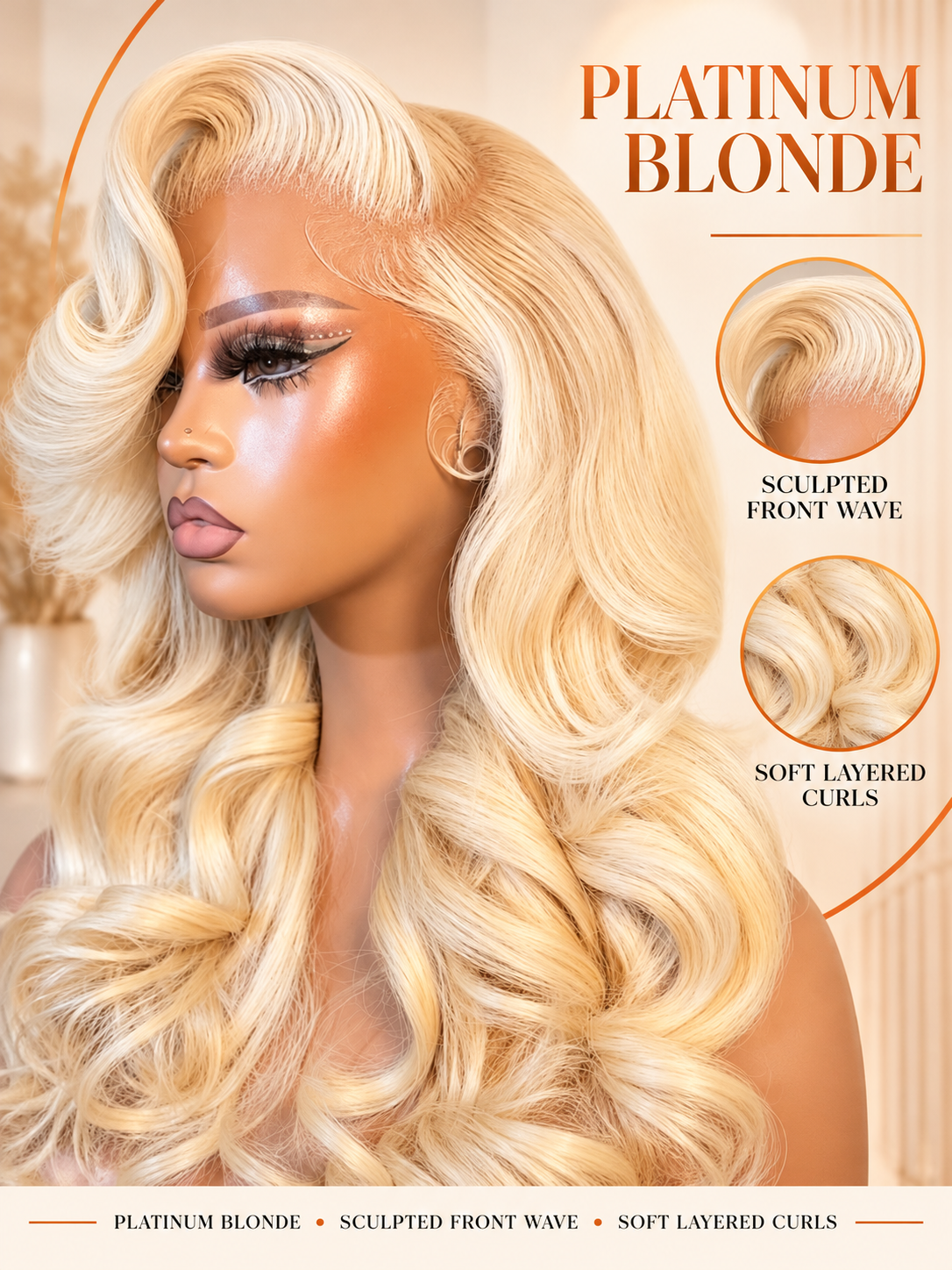 613 blonde 13x4 lace front human hair wig by FORMI
