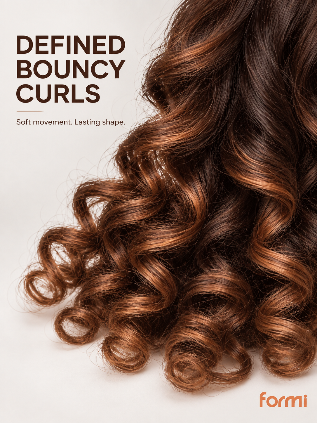#4/350 brown copper short curly human hair bob wig styled view