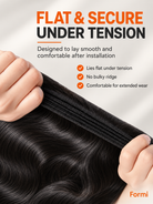 FORMI Natural Black bundle detail showing a flat, secure weft under tension