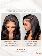 FORMI frontal wig versatile parting and natural look detail