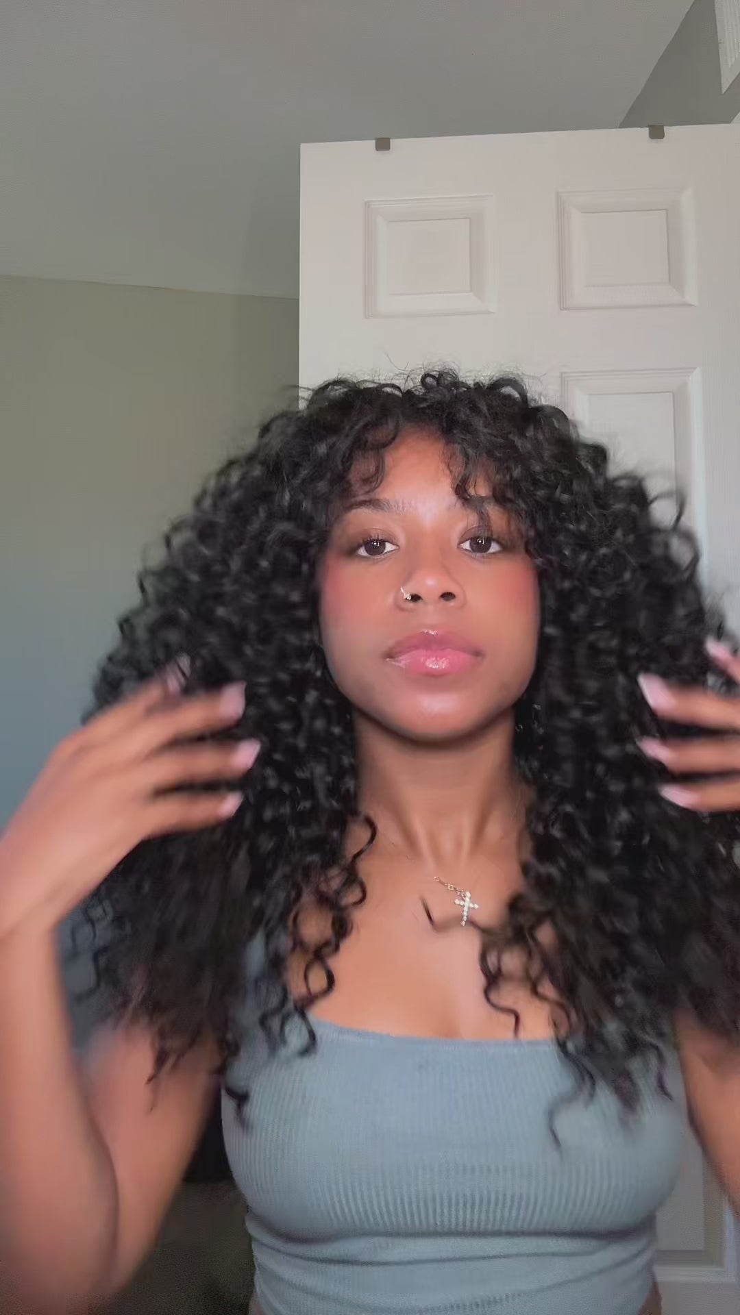 Water Wave Human Crochet Hair Extensions Natural Black Color