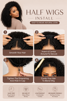 half wig afro curly wig